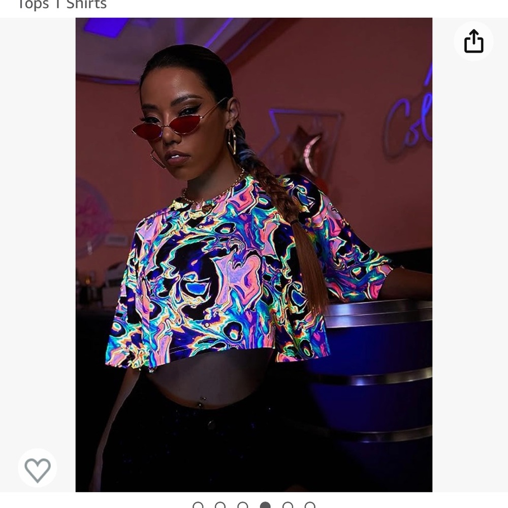 Rave reflective crop top